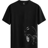 Color Luxe Max Sound Pamuklu Erkek Siyah Tişört - Premium Quality - Renkli - XL