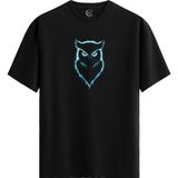 Color Luxe Neon Watcher - %100 Pamuklu Erkek Siyah Tişört - Premium Quality - 001-Renkli