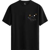 Color Luxe Orbit Dream - %100 Pamuklu Erkek Siyah Tişört - Premium Quality - 001-Renkli - 2XL