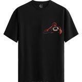 Color Luxe Retro Phone Pamuklu Erkek Siyah Tişört - Premium Quality - Renkli - XL