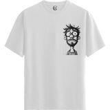 Color Luxe Sketchy Mind - %100 Pamuklu Erkek Beyaz Tişört - Premium Quality - 001-Renkli