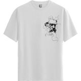 Color Luxe Smoke Skull - Pamuklu Erkek Beyaz Tişört - Premium Quality - Renkli