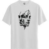 Color Luxe Split Reflections - %100 Pamuklu Erkek Beyaz Tişört - Premium Quality - 001-Renkli