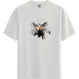 Color Luxe Steel Gaze - %100 Pamuklu Erkek Beyaz Tişört - Premium Quality - 001-Renkli - 2XL