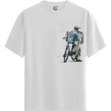 Color Luxe Street Vendor - Pamuklu Erkek Beyaz Tişört - Premium Quality - Renkli - 2XL