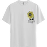 Color Luxe Sunflower Vinyl - Pamuklu Erkek Beyaz Tişört - Premium Quality - Renkli
