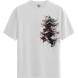 Color Luxe Timeless Pagoda - Pamuklu Erkek Beyaz Tişört - Premium Quality - Renkli