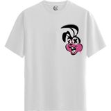 Color Luxe Twisted Bunny - %100 Pamuklu Erkek Beyaz Tişört - Premium Quality - 001-Renkli - 2XL