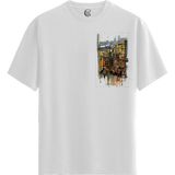 Color Luxe Urban Reflection - Pamuklu Erkek Beyaz Tişört - Premium Quality - Renkli