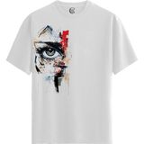Color Luxe Vision Fragment - Pamuklu Erkek Beyaz Tişört - Premium Quality - Renkli