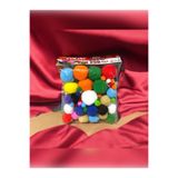 Color NASİP KIRTASİYE Color Mix Ponpon 78 Adet Renkli 3 Boy Tüylü Ponpon