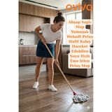 Color Ovivo Welsoft Peluş Mop Havlu Paspas Mop Yedek Ucu Ve Ahşap Sapı