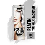 Color Rebel London By Bsq Color Rebel London Platinyum Geçici Saç Boyası Amonyaksız Krem Formda Gri Renk 99 ml - 1