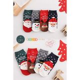 Color Socks 4'lü Yılbaşı Yeni Yıl Desenli Çorap Seti - Çok Renkli