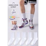 Color Socks 5 Çift Uzun Spor Çorap Pamuklu (SOKET BOY)