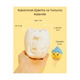 colorbuddie Boyanabilir Kabartmalı Ejderha ve Yumurta Kalemlik – Güçlendirilmiş Seramik Saksı / Dekoratif Obje
