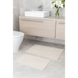 Colore Home Kaymaz Taban Yıkanabilir Peluş 2 Li Krem Banyo Paspası
