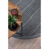 Colore Home Liya Iskandinav Antrasit Yuvarlak Oval Bukle Halı Salon Yatak Odası Koridor Halısı Yolluk