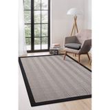 Colore Home Sisal Jüt Halı Siyah Bordürlü Halı Bordürlü Yolluk