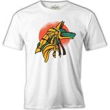 Colorful Anubis In Ancient Egypt Beyaz Erkek Tshirt - XL