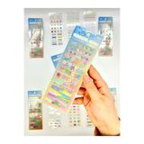 Colorful Fixed Pastel Çizgi Daire Kalp ve Şekiller 6 Yaprak 226 Adet Sticker Seti/Etiket/Çıkartma