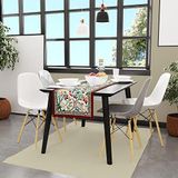 Colorful Leaves Runner-TR124, 140x45cm (İnce Keten, Uluslararası Yıkama Ve Solmama Sertifikası)