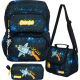 Colorful Maxim Space 3'lü Okul Seti - Ilkokul Çantası & Termal Beslenme & Kalemlik