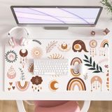 Colorful Star Boho Sevimli Masa Pedi, Su Geçirmez Gökkuşağı Büyük Oyun Mouse Pad Kızlar Kadınlar için Sevimli Masa Aksesuarları Kawaii Ofis Dekoru, İş, Oyun, Ofis, Ev için Bilgisayar Klavye Paspası 80