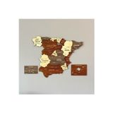 Colorfull Worlds 3 Boyutlu Ahşap İspanya Haritası 50X60