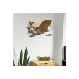 Colorfull Worlds 3 Boyutlu Ahşap Yemen Haritası 70x43 - Ahşap Yemen Haritası