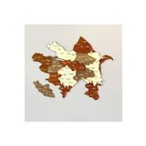 Colorfull Worlds 3D Ahşap Azerbaycan Haritası Çok Katmanlı