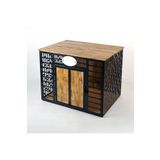 Colorfull Worlds Küçük Irk Iç Mekan Metal Yapı Köpek Kulübesi, Metal Sandık Köpek Evi, Dekoratif Metal Köpek Evi