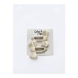 COLORFULLCLİPS Fiyonk 5 cm Çıtçıt Toka Çift Krem