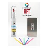 COLORGUARD FIAT-TOFAŞ 249 Beyaz Rötuş Seti - 2 si 1 Arada İğne ve Fırça Uçlu Şişe, Rötuş Çeliği ve Rötuş Çubuğu