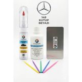 COLORGUARD Mercedes-Benz 149 Kutup Beyazı İğneli ve Fırçalı 2 si 1 Arada Rötuş Boyası Yüzey Temizleme Solüsyonu Profesyonel ve Çapaksız Rötuş Çeliği 5'li Uygulama Çubuğu Seti - Mercedes 149 Kutup Beyazı