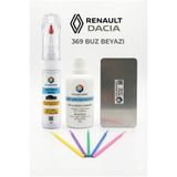 COLORGUARD Renault Dacia 369 Buz Beyazı Rötuş Boyası İğneli Fırçalı, Solüsyon, Çelik ve 5li Çubuk Seti