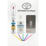 COLORGUARD Toyota 070 Sedefli İnci Beyazı 1.Kat Rötuş Boyası İğneli Fırçalı, Solüsyon, Çelik ve 5li Çubuk Seti