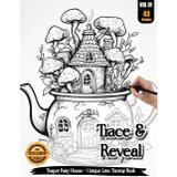 Coloria-Ink Tracing Book: Whimsical Teapot Fairy Houses for Creative Relaxation | Reverse Coloring Book for Adults & Teens | Mindful Ink Tracing for ... Gift for Fantasy & Fairy Lovers| Vol(01)