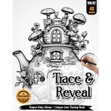 Coloria-Ink Tracing Book: Whimsical Teapot Fairy Houses for Creative Relaxation | Reverse Coloring Book for Adults & Teens | Mindful Ink Tracing for ... Gift for Fantasy & Fairy Lovers| Vol(02)