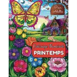 Coloriage Adulte Numéroté Printemps: Livre à colorier par numéro mystère art thérapie anti stress - 52 dessins grand format de scènes fleuries de saison