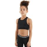 Colorinas Betty Kız Çocuk Düz Kahverengi Crop Atlet Kolsuz Günlük Stil Polyester Malzeme - Siyah - 4 Yaş