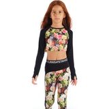 Colorinas Tori Kız Çocuk Çiçek Desenli Siyah Sweatshirt Uzun Kol Özellikli - 5 Yaş