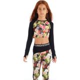 Colorinas Tori Uzun Kollu Kız Çocuk Sweatshirt Siyah Renk Baskılı Çiçek Deseniyle Şık - 10 Yaş