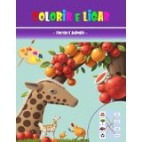 Colorir e ligar: Frutas e animais