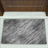 Colorix Carpet Çizgi Desenli Dekoratif Kapı Önü Paspası No: 1008 Siyah (Yazısız) 45 x 70