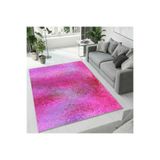 Colorix Carpet Dijital Baskı Dekoratif Kaymaz Taban Antibakteriyel Yıkanabilir Halı No:1232 Pembe 80 x 150