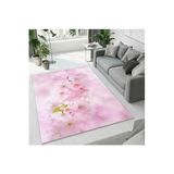 Colorix Carpet Dijital Baskı Dekoratif Kaymaz Taban Antibakteriyel Yıkanabilir Halı No:1292 Pembe 100 x 200