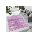 Colorix Carpet Dijital Baskı Dekoratif Kaymaz Taban Antibakteriyel Yıkanabilir Halı No:1412 Pembe 150 x 200