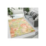 Colorix Carpet Dijital Baskı Dekoratif Kaymaz Taban Antibakteriyel Yıkanabilir Halı No:1520 Pembe 100 x 150
