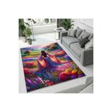 Colorix Carpet Dijital Baskı Dekoratif Kaymaz Taban Antibakteriyel Yıkanabilir Halı No:2329 Pembe 100 x 200